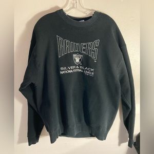 Raiders Silver & Black NFL Football Mens XL Sweater